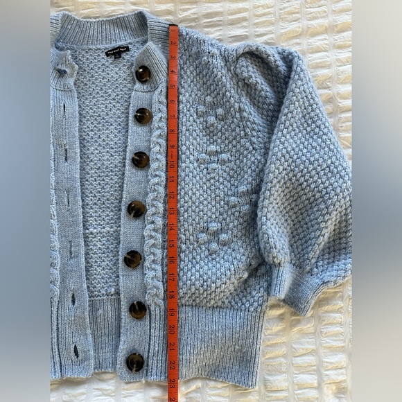 Who What Wear Corydalis Heather Cardigan Sweater Sz Large Blue - Picture 8 of 9